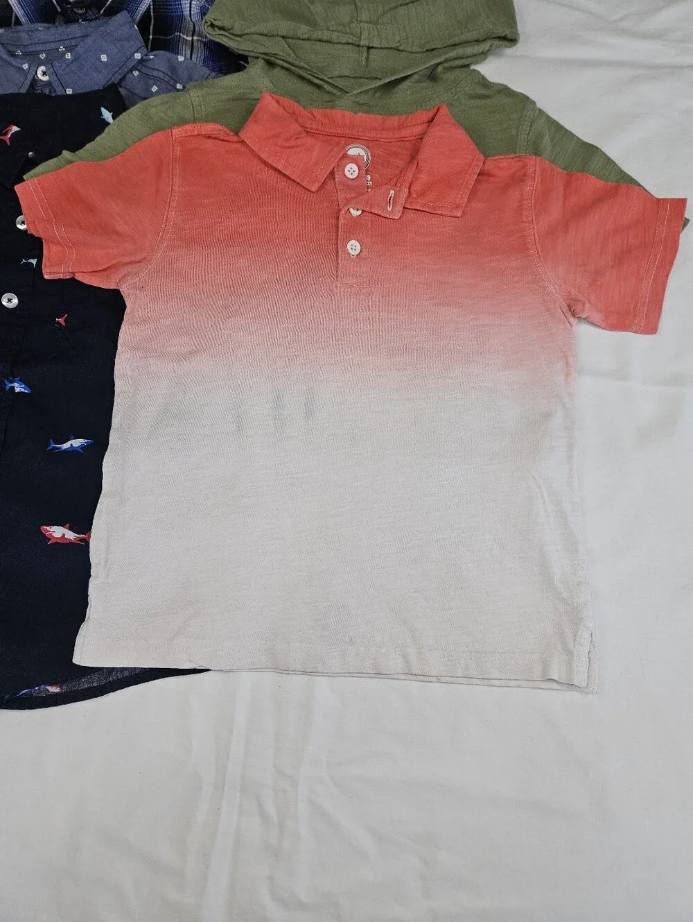 George Kids' Black & Yellow Striped Polo and Assorted Tops - 7-Pack Size 4/5